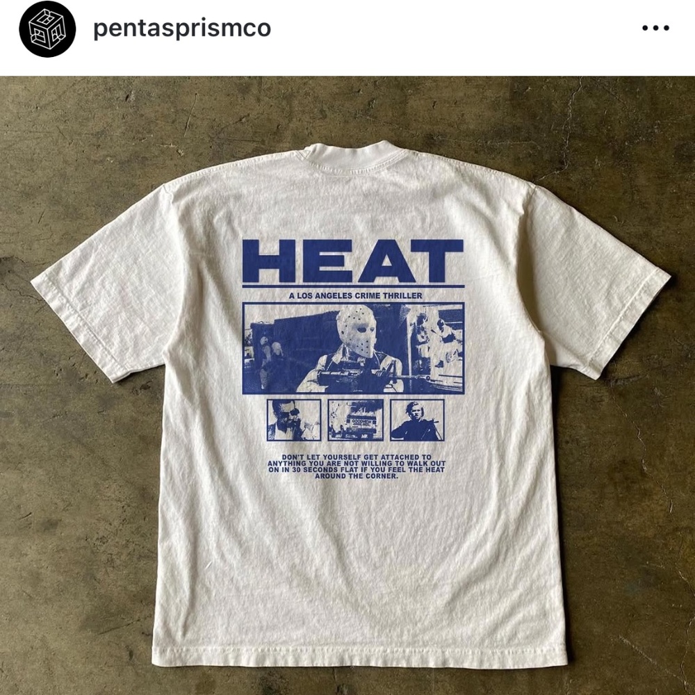 Pentasprism HEAT Movie  T Shirt Medium OOP Robert De Niro Val Kilmer